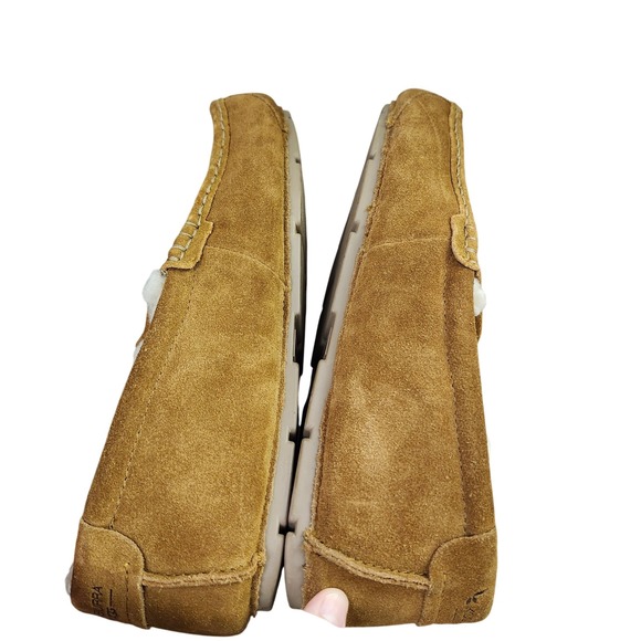 Koolaburra by UGG Womens Moccasin Slippers‎ Brown Suede Shearling Lined Sz 12 - Picture 2 of 10